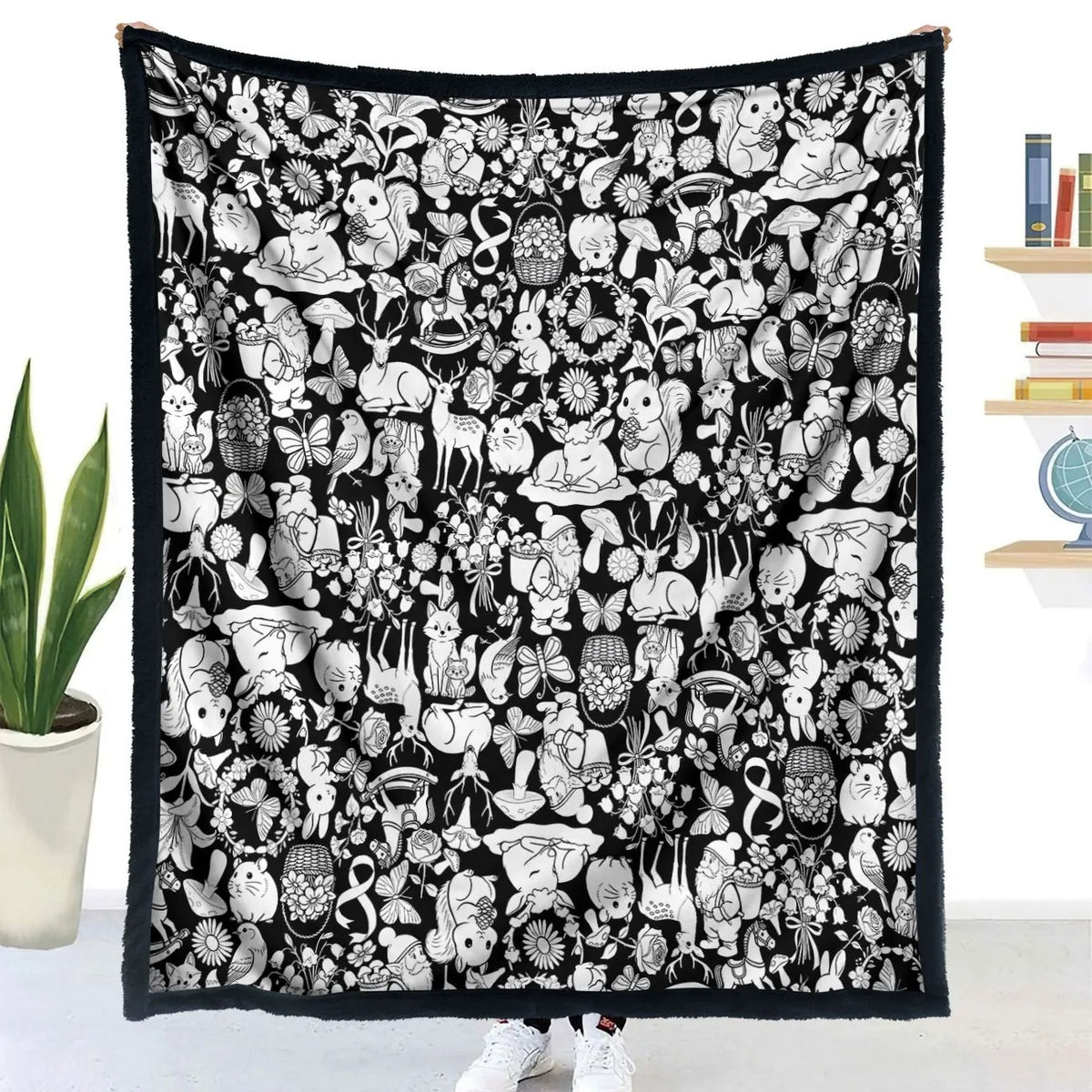 Motif Champignons à plat (150 × 127 cm)