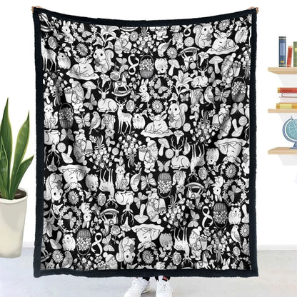 Motif Champignons à plat (150 × 127 cm)