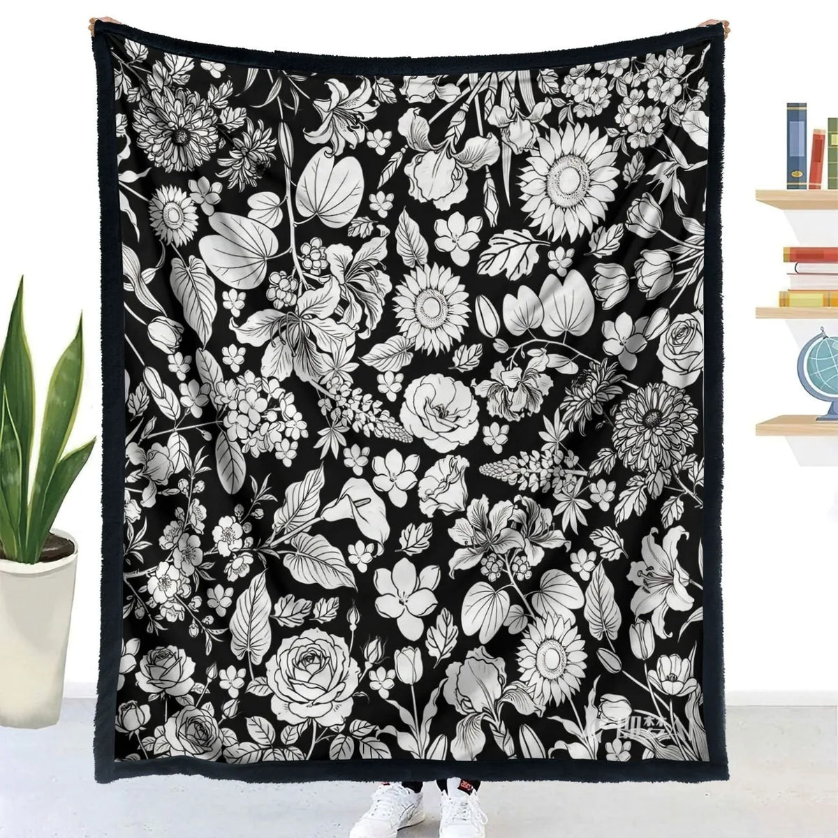 Motif Fleurs à plat (150 × 127 cm)
