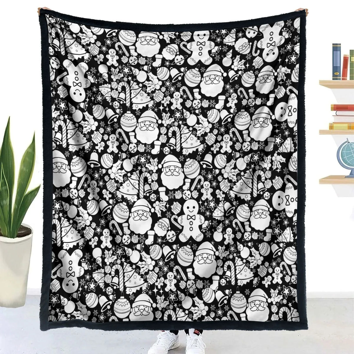 Motif Noël à plat (150 × 127 cm)